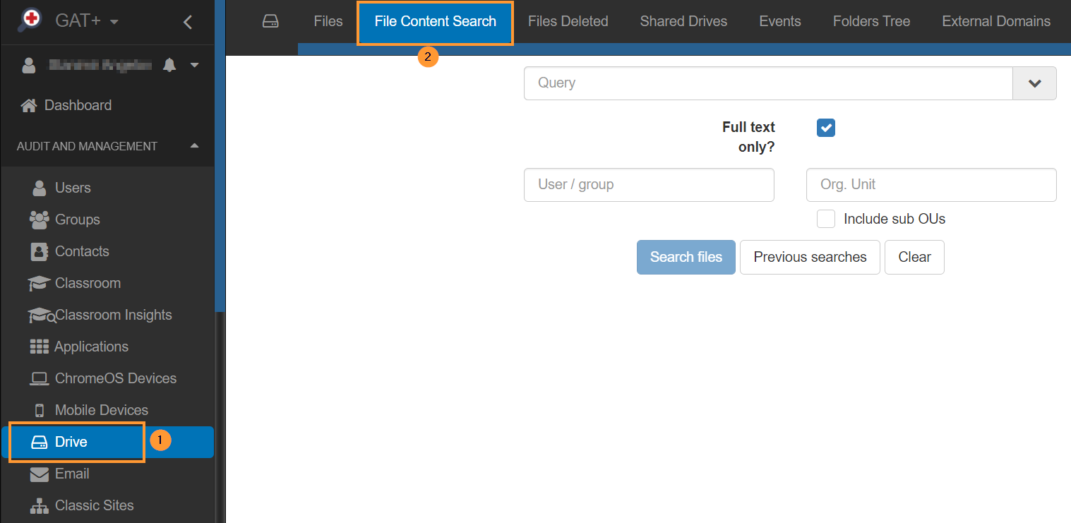 File Content search