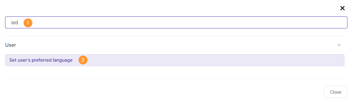 Selecting language