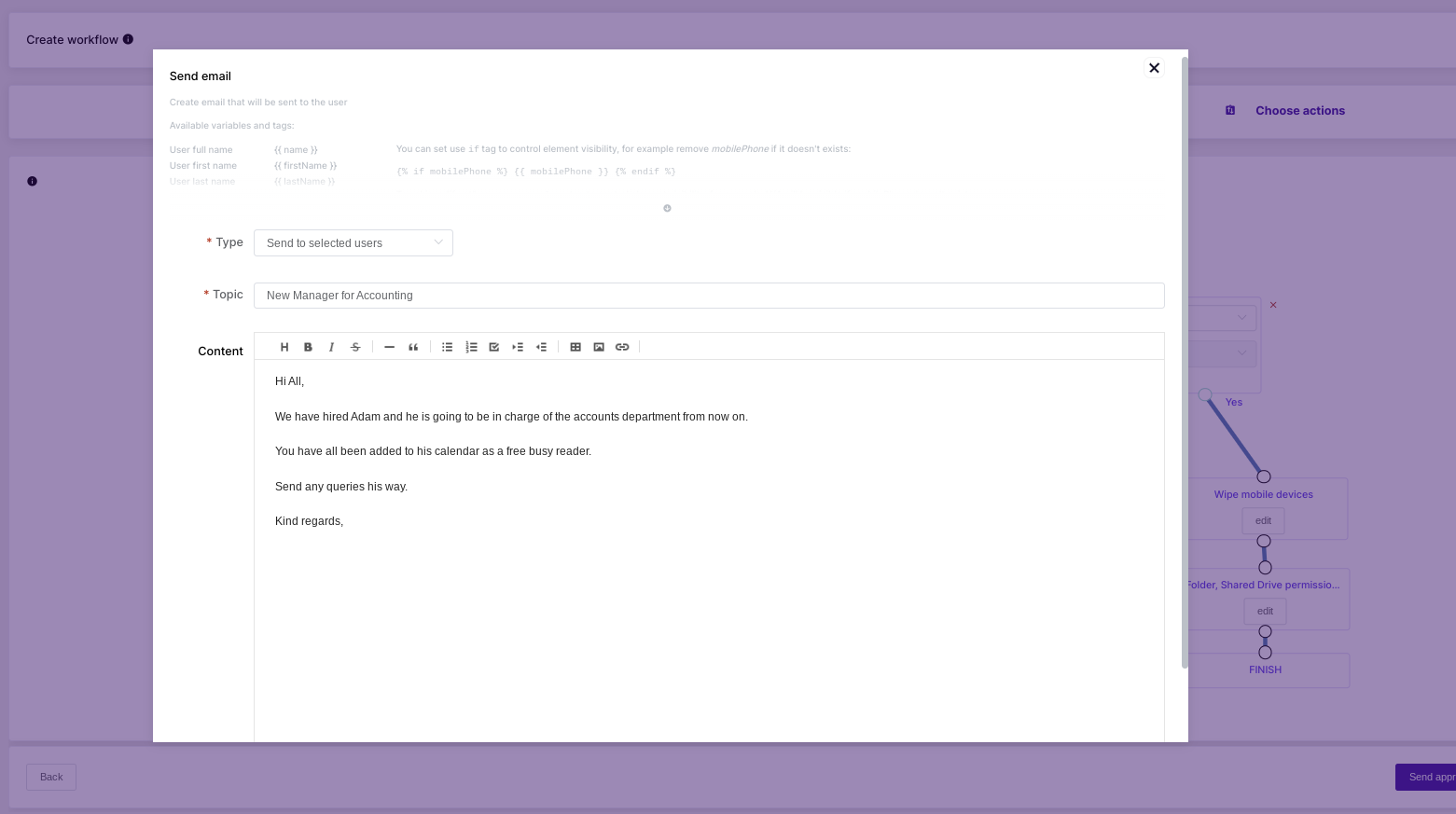adding the 'no' conditions